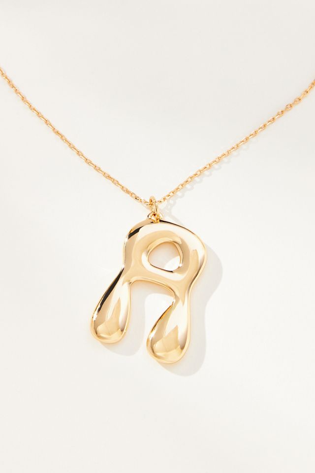 Bubble Letter Monogram Necklace #1