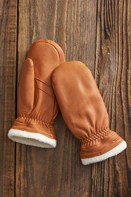 Terrain Boda Leather Mittens In Brown