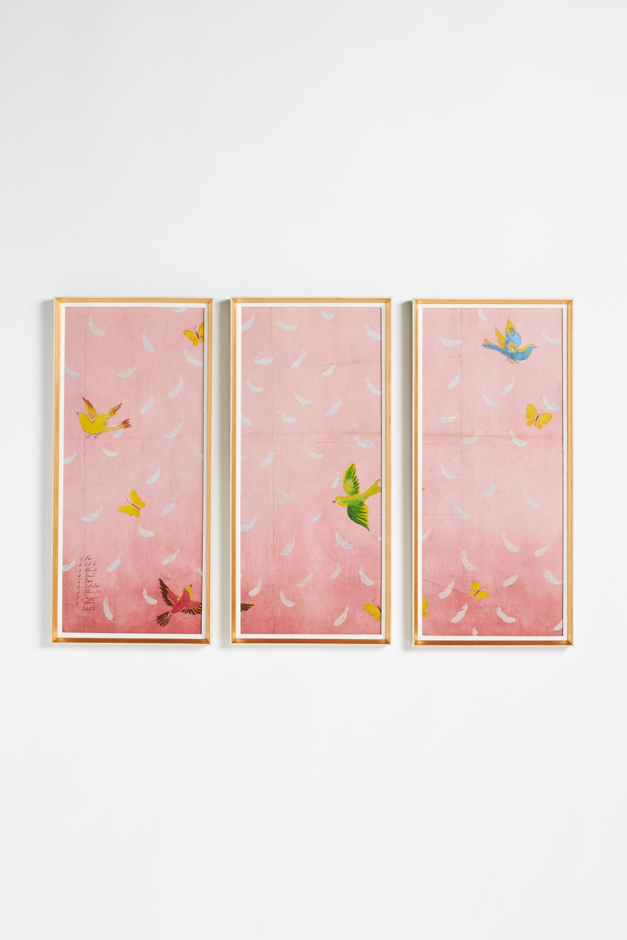 Feathers Triptych (var. 1) Wall Art