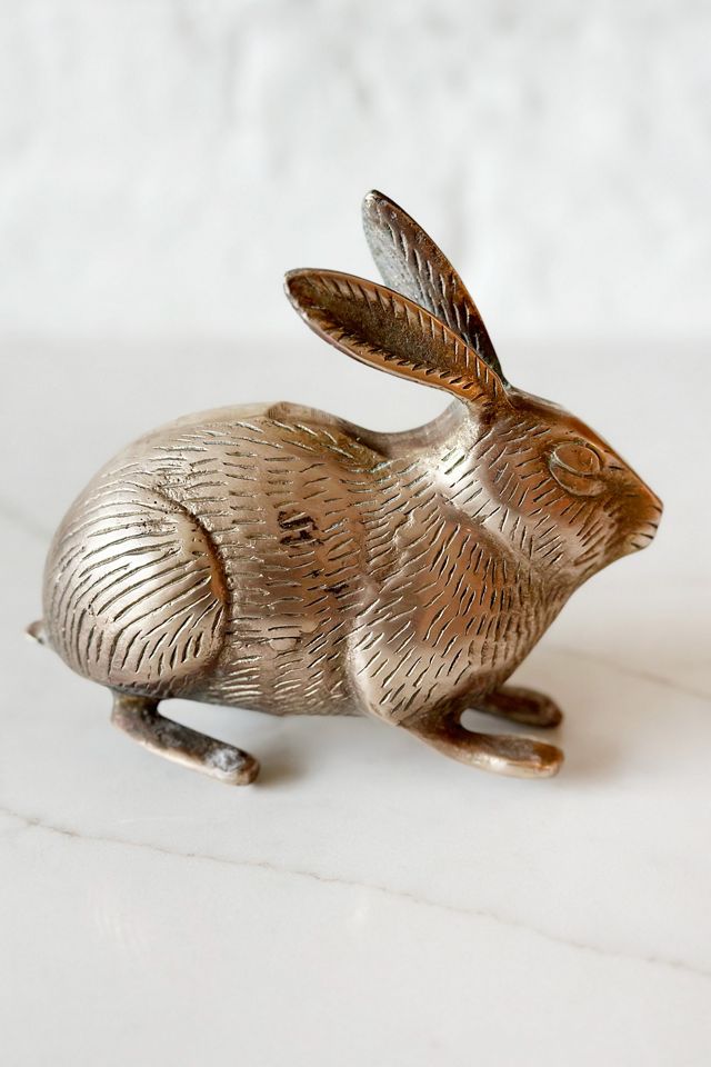 Old Flame Candle Co. Vintage Brass Etched Bunny #1