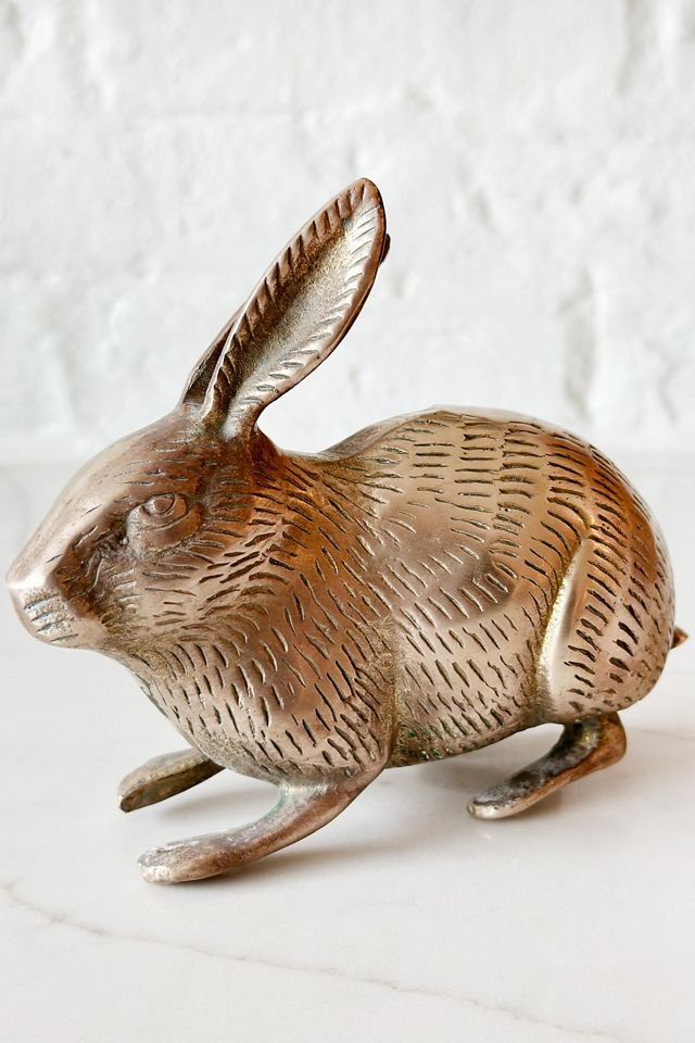 Old Flame Candle Co. Vintage Brass Etched Bunny #2