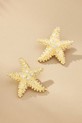 Shop Baublebar Sea Star Earrings In Gold