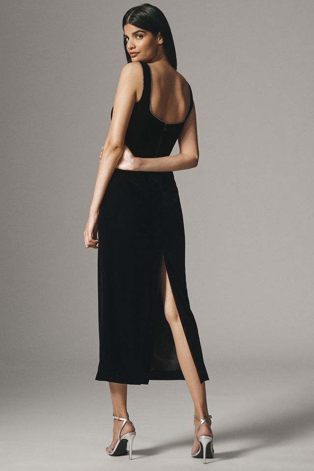 ambiance midi dress in black bardot Black Bardot Dress X-Large / Black