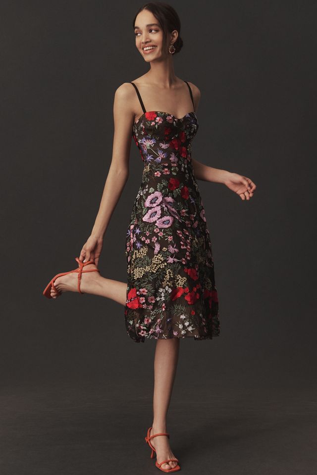 Dress The Population Carlita Bustier A-Line Midi Dress #1