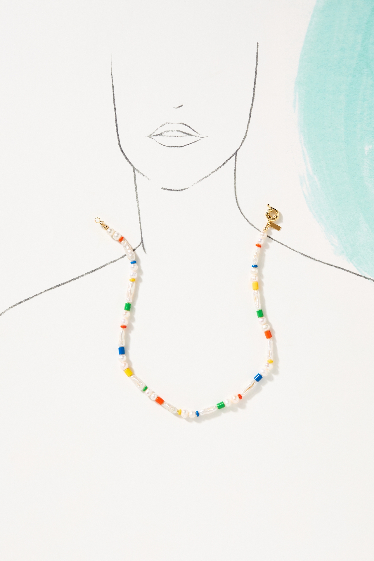 Éliou Lisa Colorful Pearl Necklace