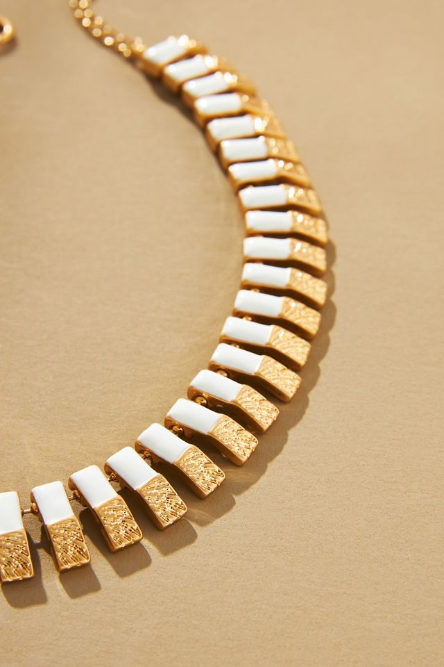 Enamel Tile Collar Necklace #1