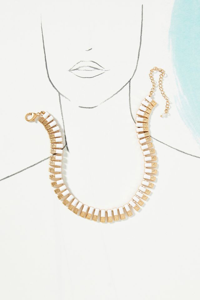 Enamel Tile Collar Necklace #2