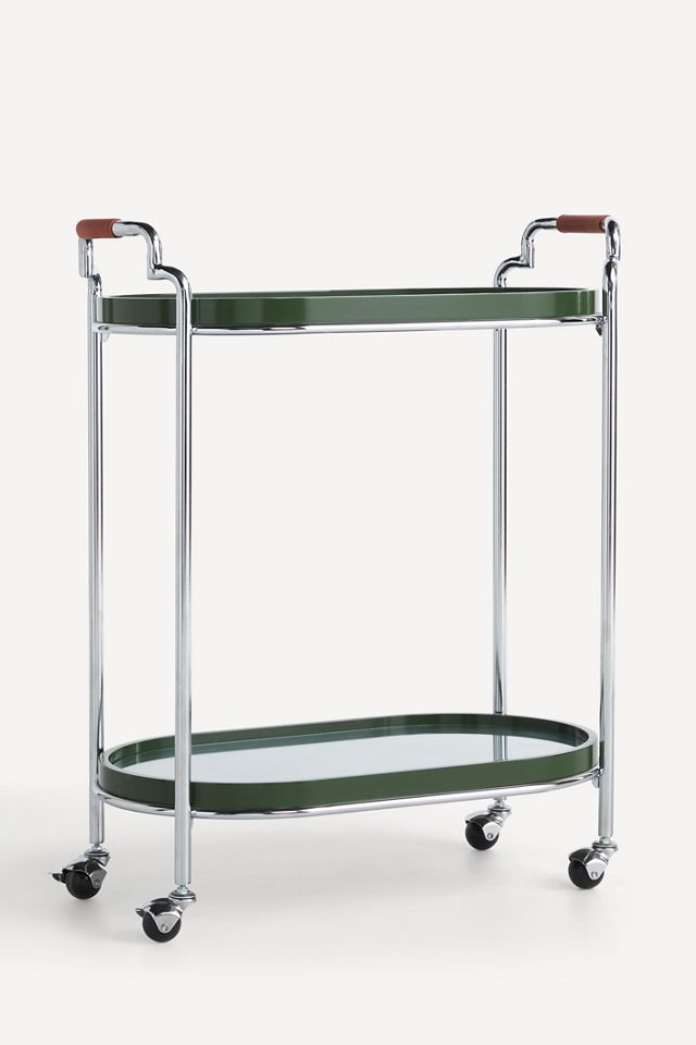 Lennon Lacquer Oval Bar Cart #1