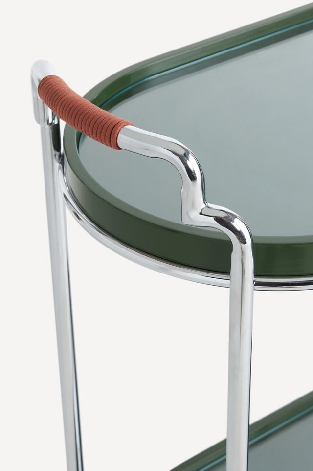 Lennon Lacquer Oval Bar Cart #2