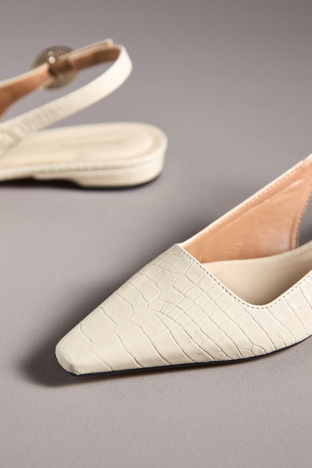 By Anthropologie Snip-Toe Slingback Flats #4