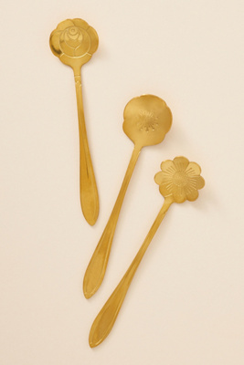 Shop Anthropologie Flower Teaspoons, Set Of 3