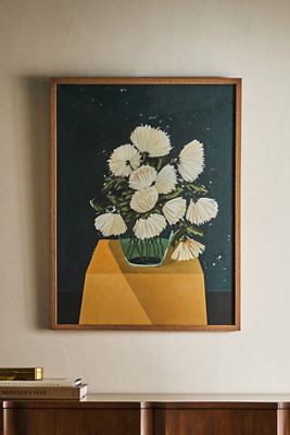 Viridian Vase Floral Wall Art