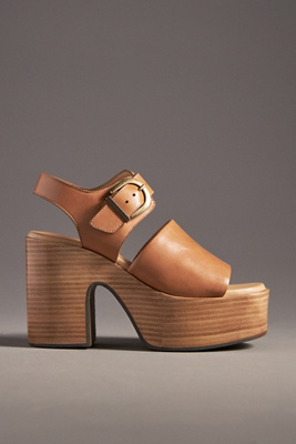 Seychelles Mosh Pit Platform Sandals In Yellow