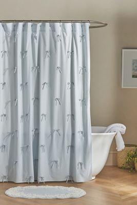 Bow Cotton Shower Curtain