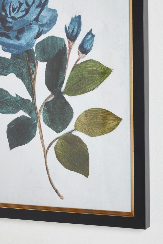 Shabby Blue Rose I Wall Art #1