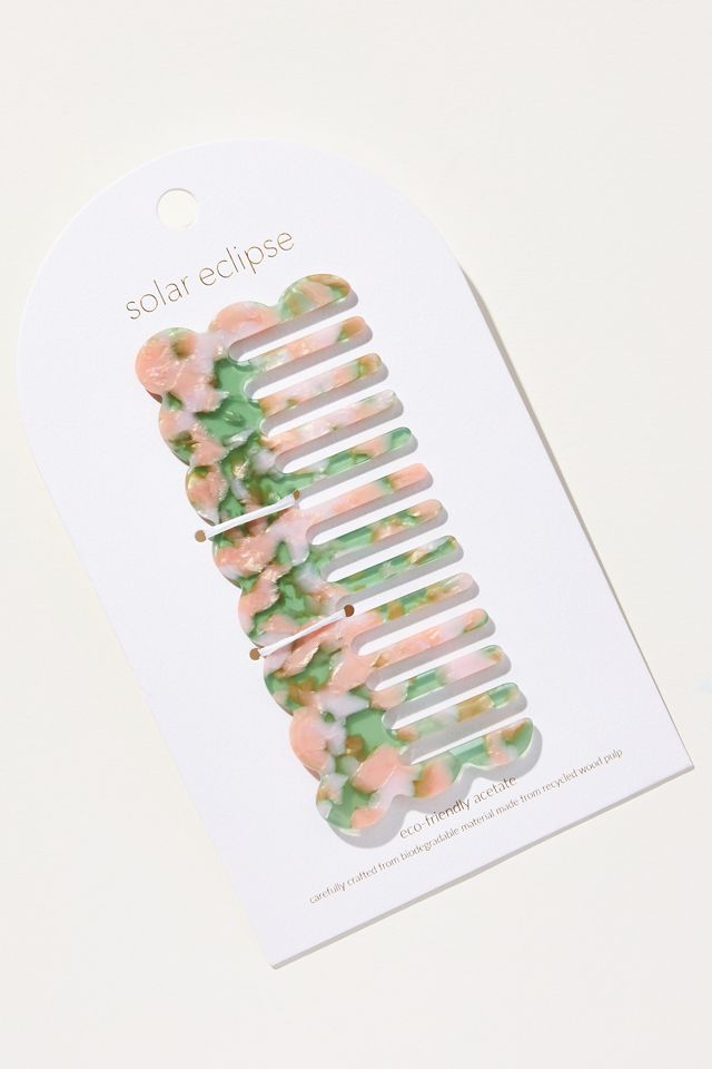 Solar Eclipse Wavy Acetate Hair Comb | Anthropologie display picture 2