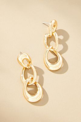 Shop By Anthropologie Triple Link Drop Earrings In Gold