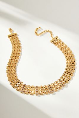 By Anthropologie Watch Band Collar Necklace In Gold