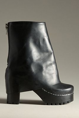 Shop Swedish Hasbeens Bootcut Foldover Boots In Black