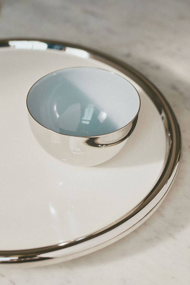 Arlo Chip & Dip Stainless Steel Platter | AnthroHome