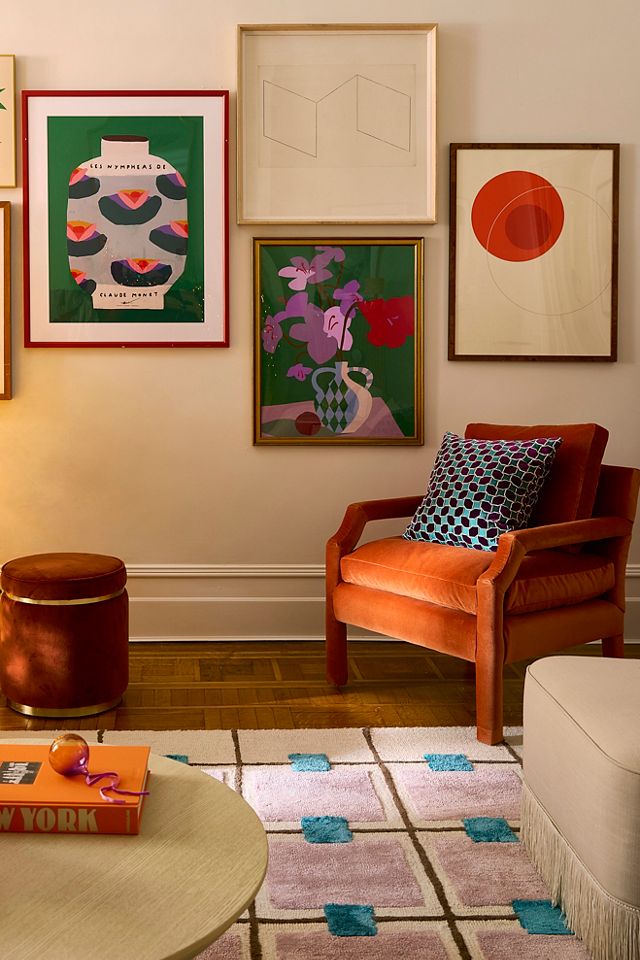 Orange Circular Composition Wall Art #3