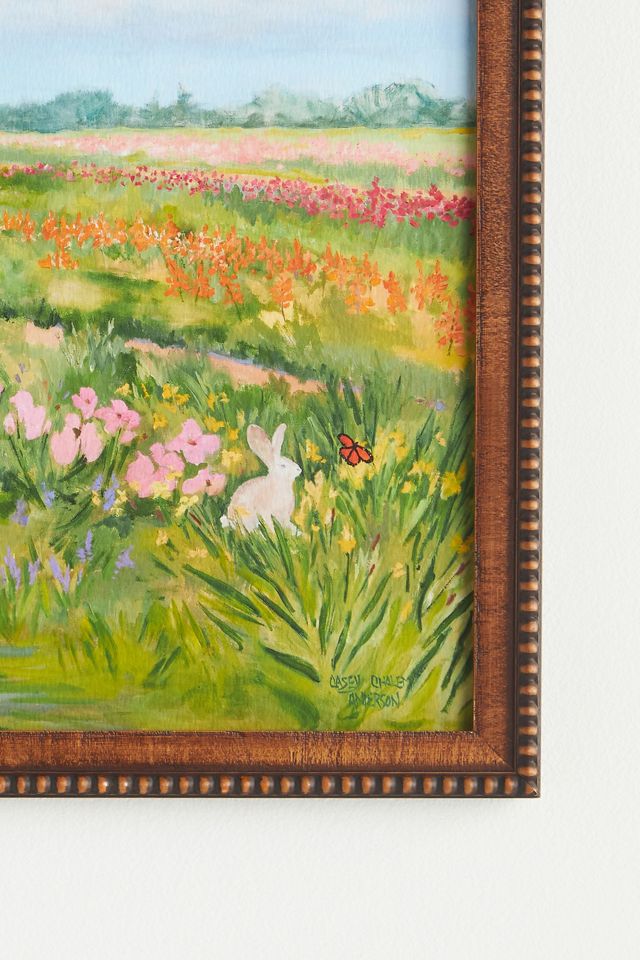 Hamptons Flower Field Wall Art #1