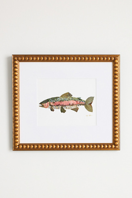 Artfully Walls Pressed Flower Rainbow Trout Wall Art