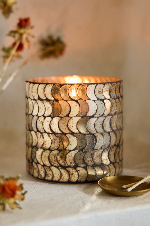 Crescent Mosaic Votive Holder #1
