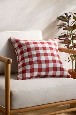 Shop Terrain Gingham Outdoor Pillow, Red