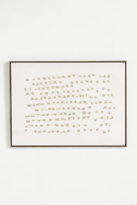 Anthropologie Resequencing Wall Art In White