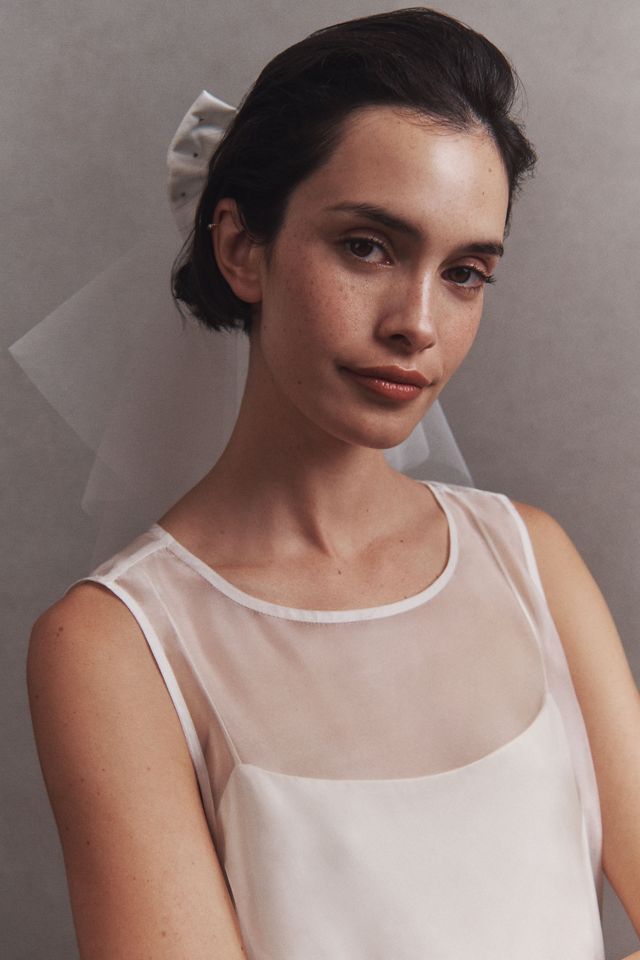 BHLDN Big Bow Mini Shoulder Veil #1