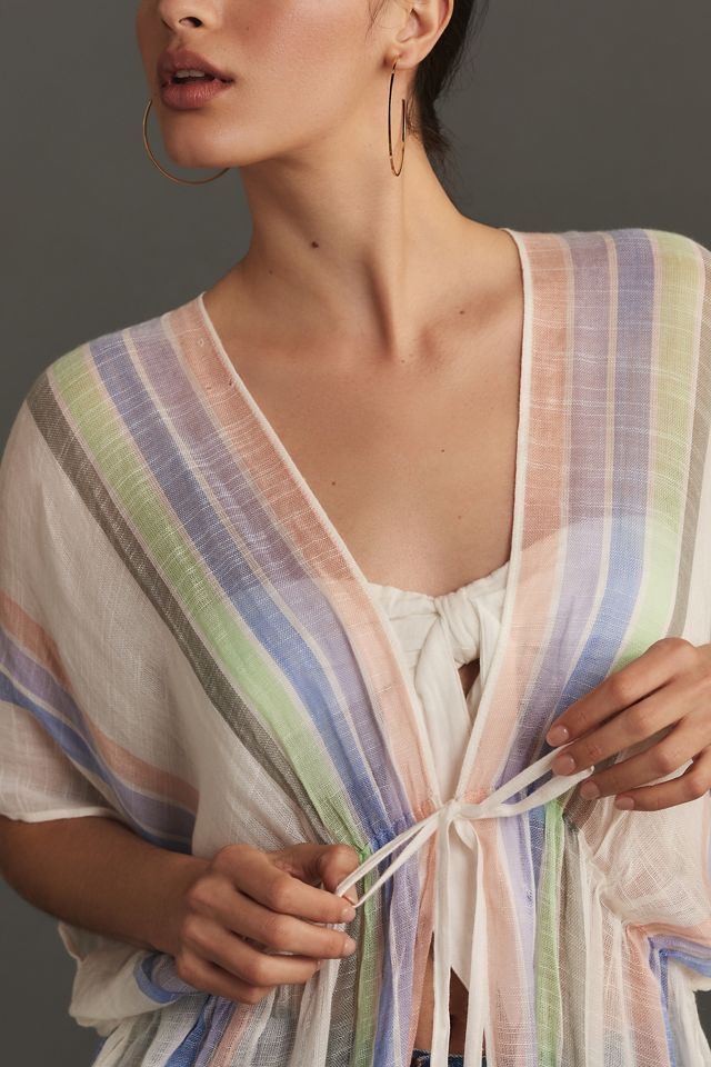By Anthropologie Yarn Dye Striped Cardigan Sweater #2