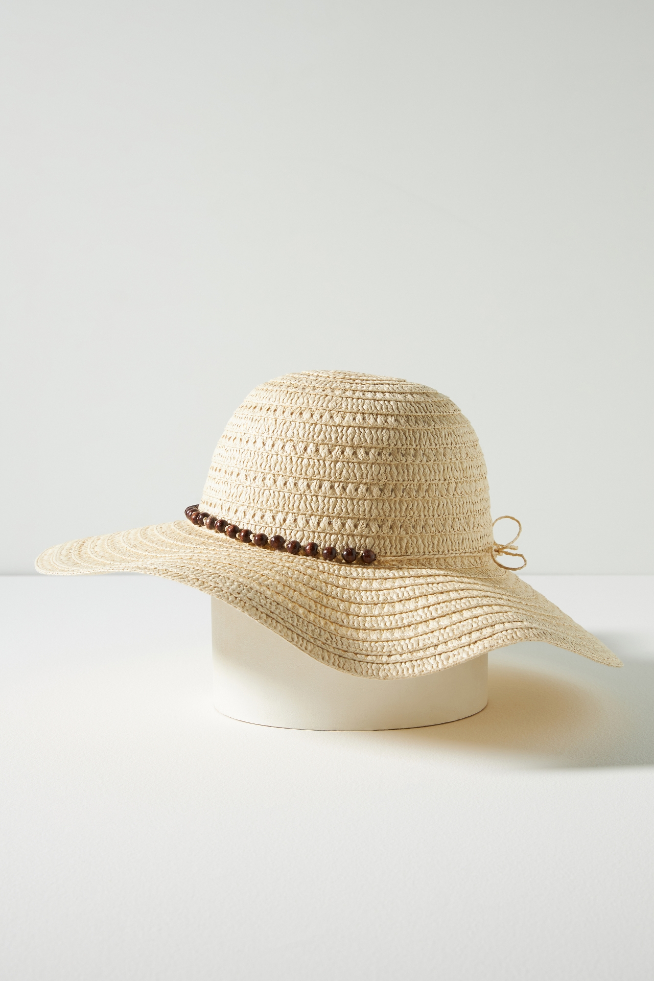 By Anthropologie Beaded Trim Floppy Hat