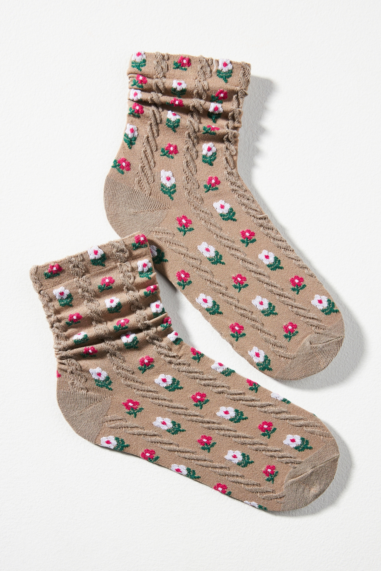 High Heel Jungle Floral Spindle Socks