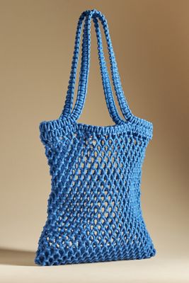 Graphic Beaded Canvas Tote Bag | Anthropologie