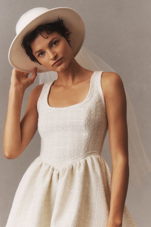 Twigs & Honey Bridal Hat with Trim #2