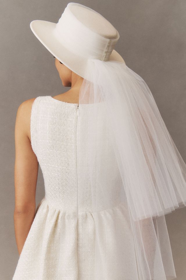 Twigs & Honey Bridal Hat with Trim #3