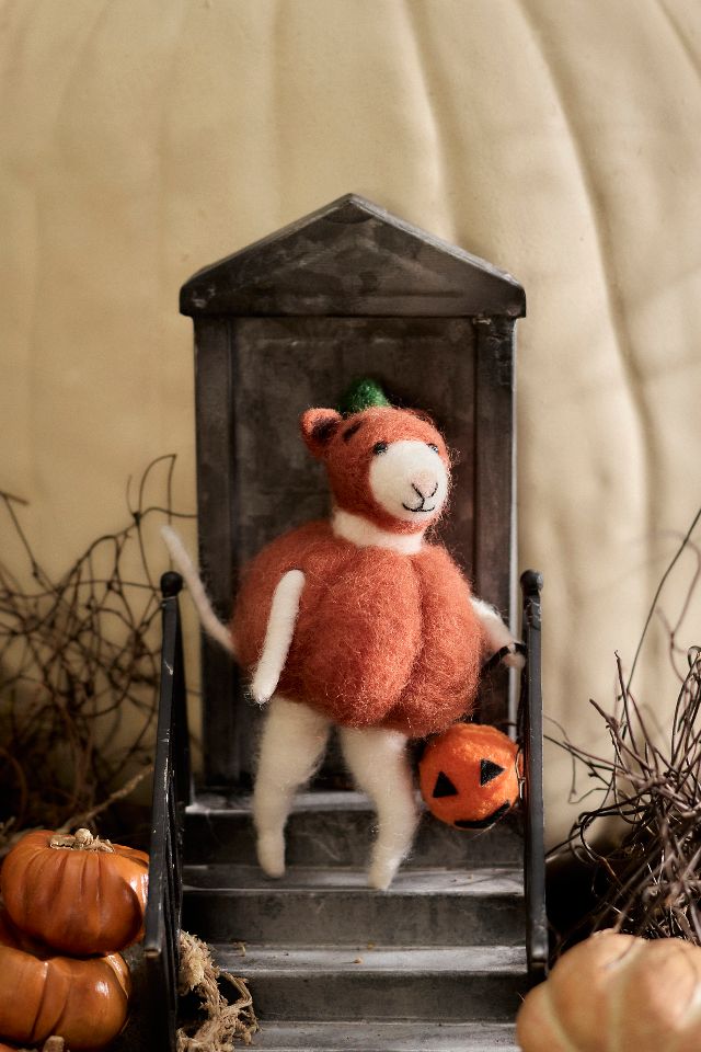 Pumpkin Cat Felt Ornament | AnthroLiving