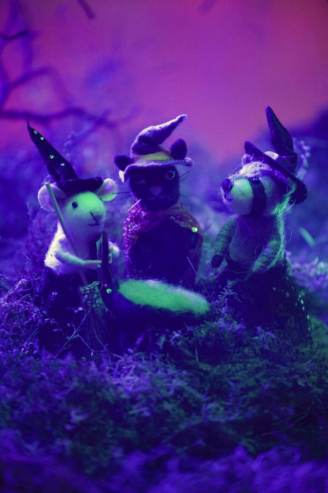 Witchy Critters Felt Scene #1