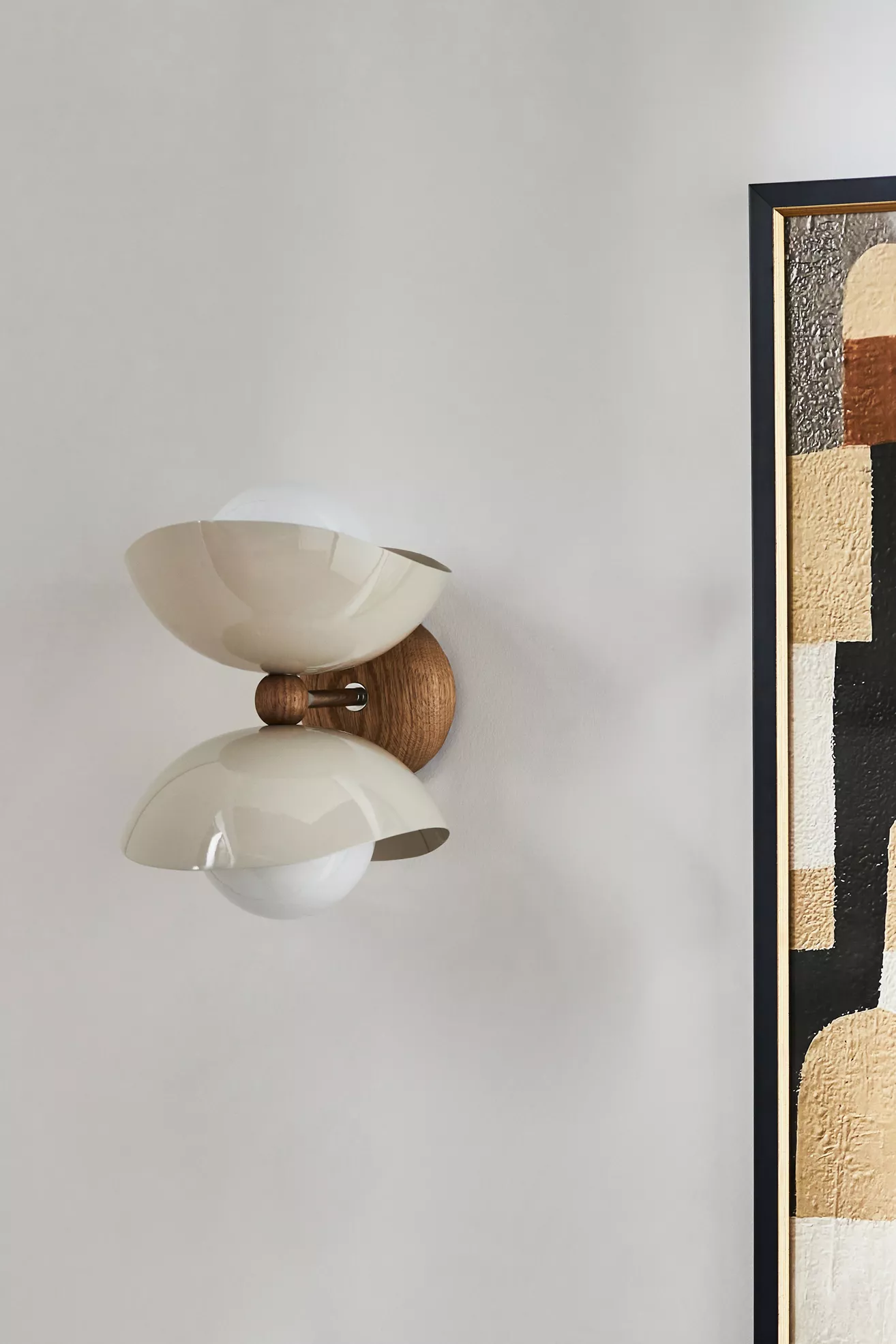 Emile Chrome Double Sconce Wall Light - thumbnail 2