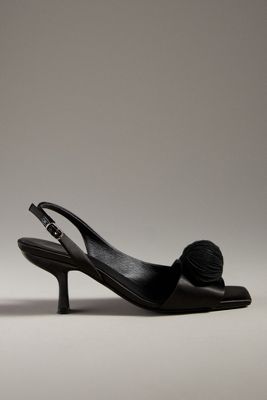 Shop Jeffrey Campbell Duffy Slingback Heels In Black