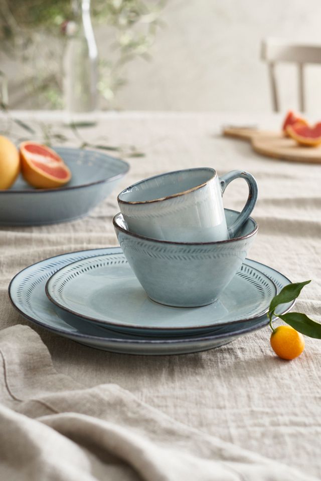 Dashed Rim Stoneware Cereal Bowl #1