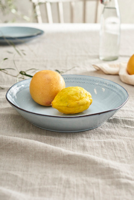 Terrain Dashed Rim Stoneware Low Bowl