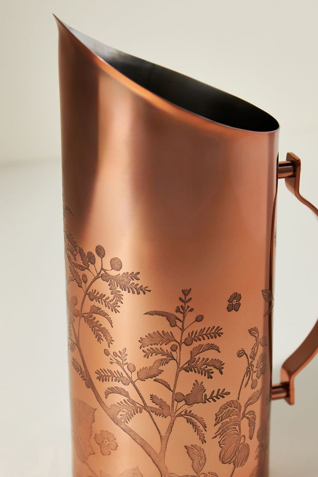 Foliage Copper-Plated Stainless Steel Pitcher #2