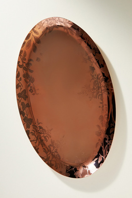 Foliage Copper-Plated Stainless Steel Platter