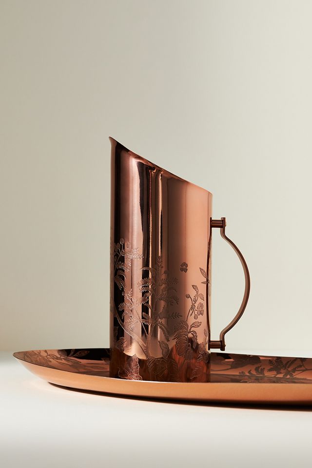 Foliage Copper-Plated Stainless Steel Platter  #1