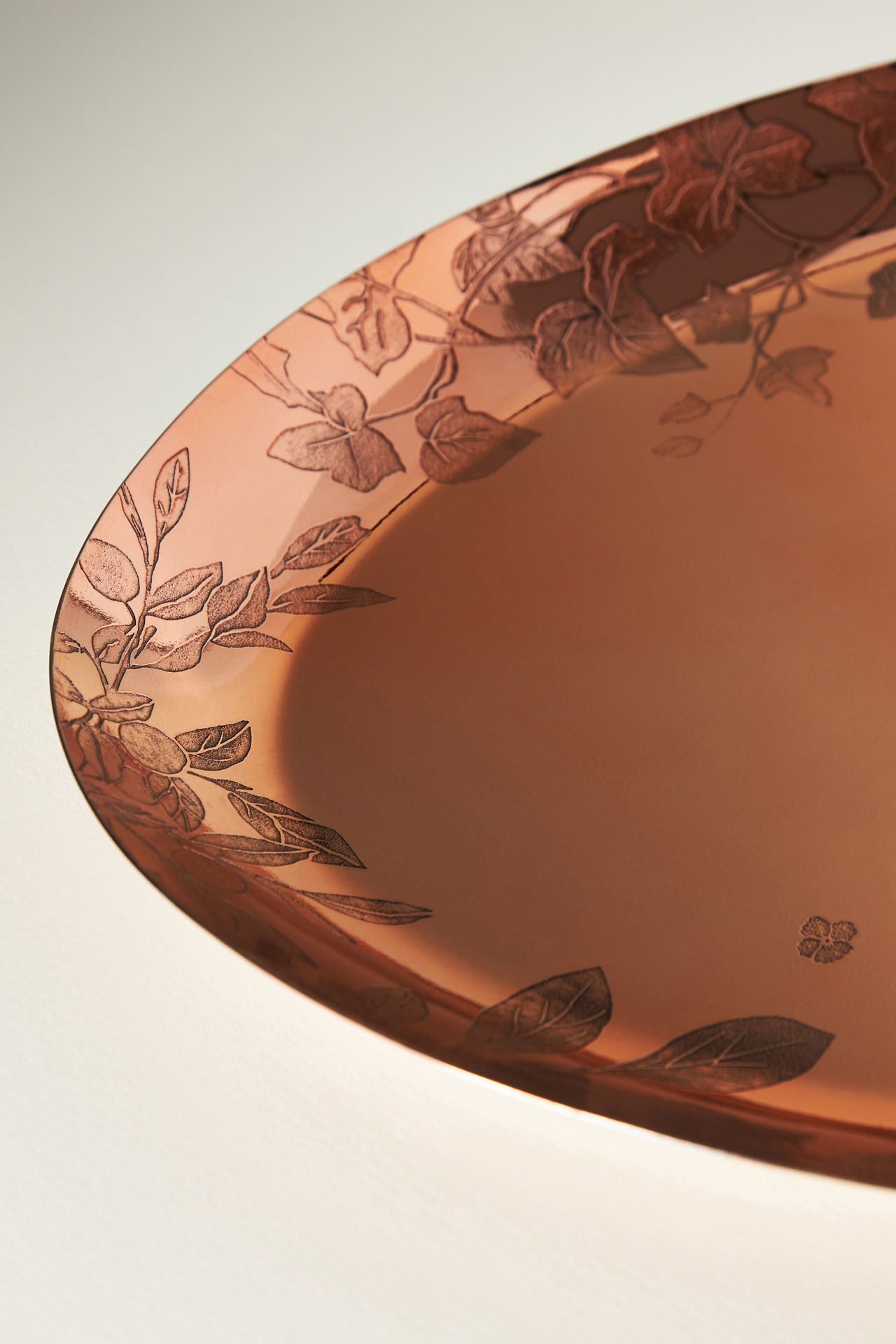 Foliage Copper-Plated Stainless Steel Platter 