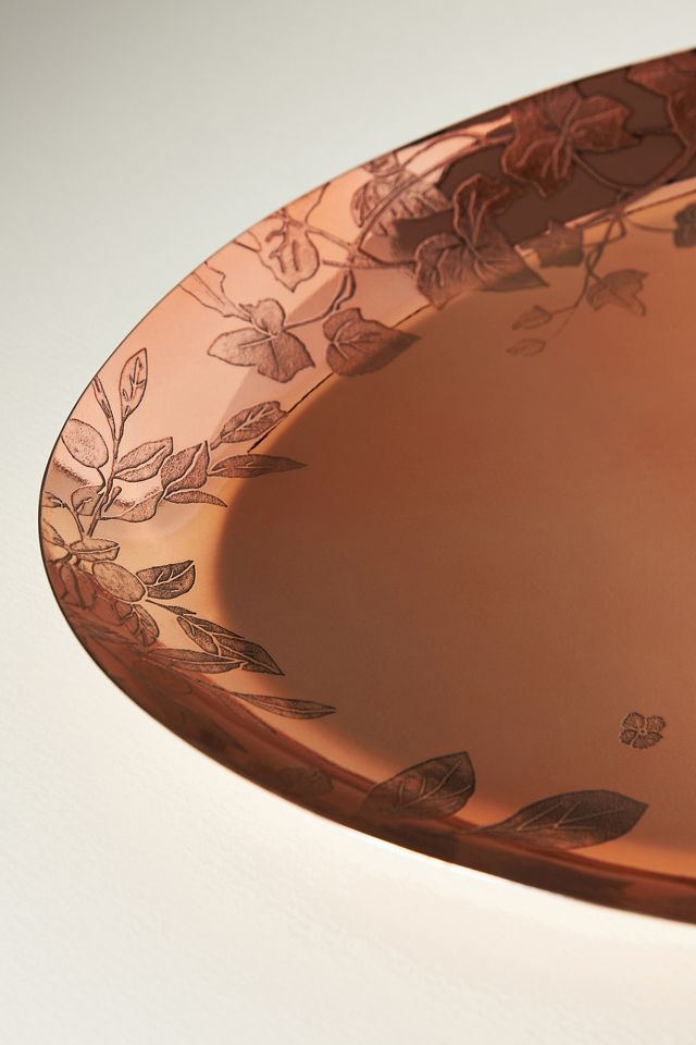 Foliage Copper-Plated Stainless Steel Platter  #2