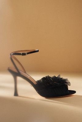 BADGLEY MISCHKA AISHA PEEP-TOE STILETTO HEELS 