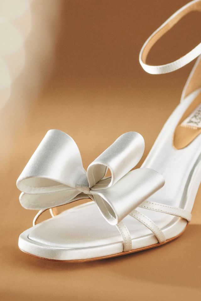 Badgley Mischka Alysha Bow Kitten-Heel Sandals  #2